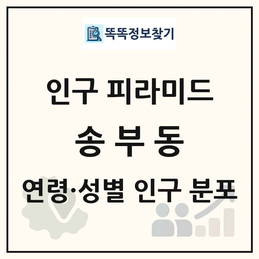 송부동 인구 피라미드 링크 그림